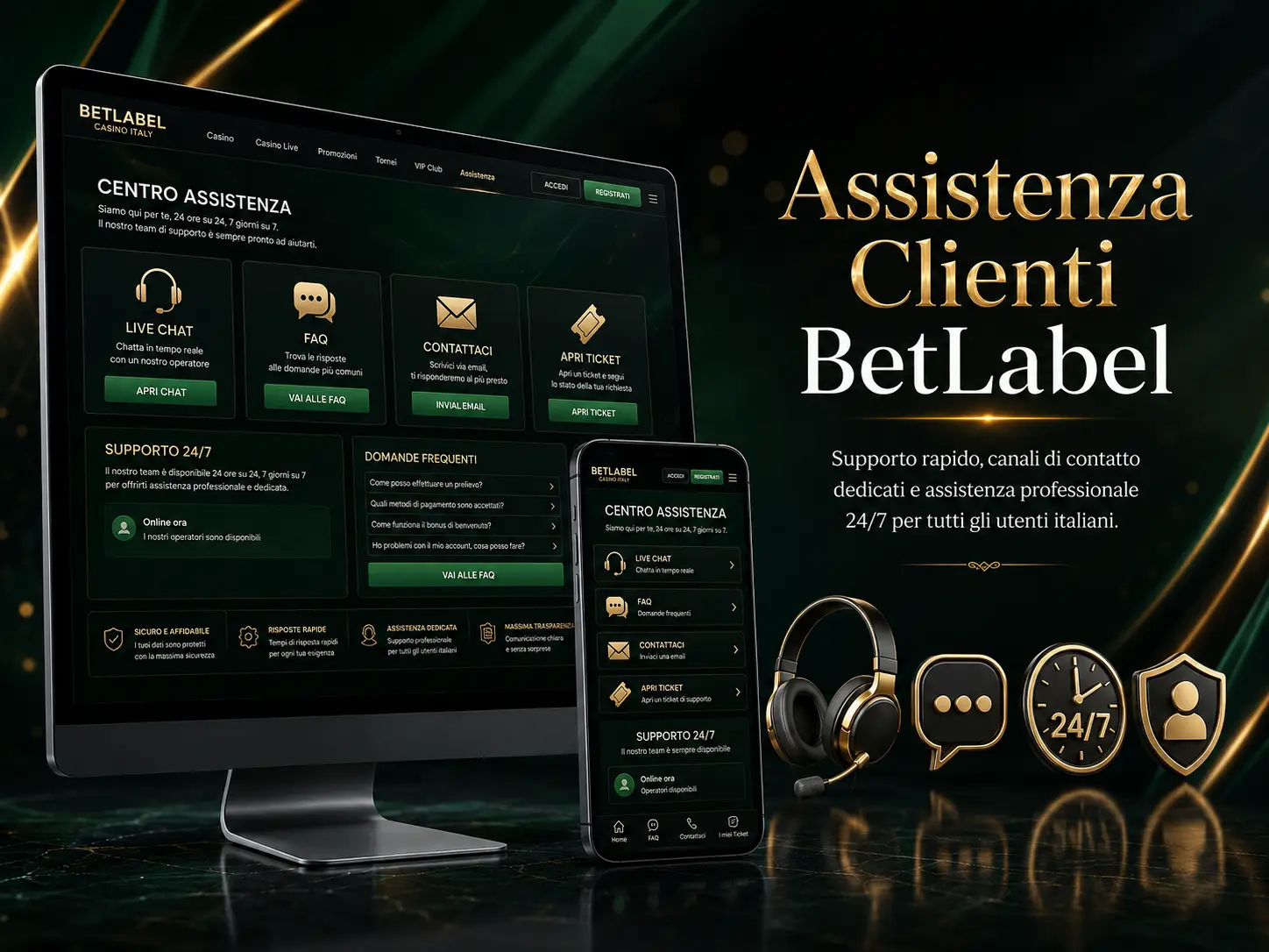 Assistenza clienti: canali e disponibilità