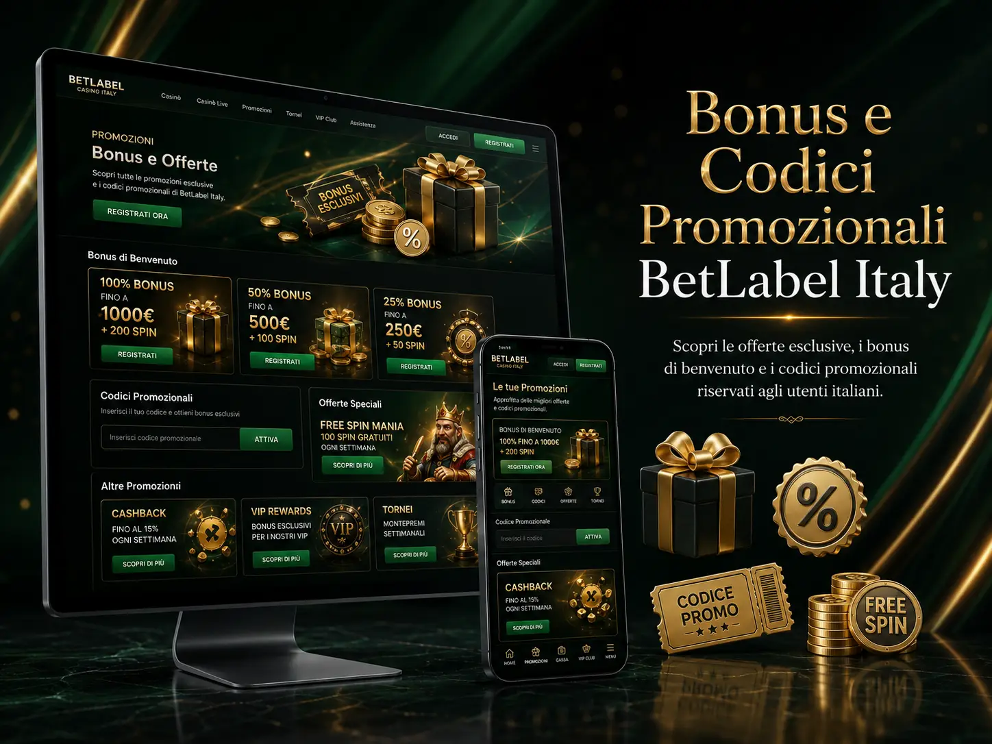 Bonus e promozioni disponibili